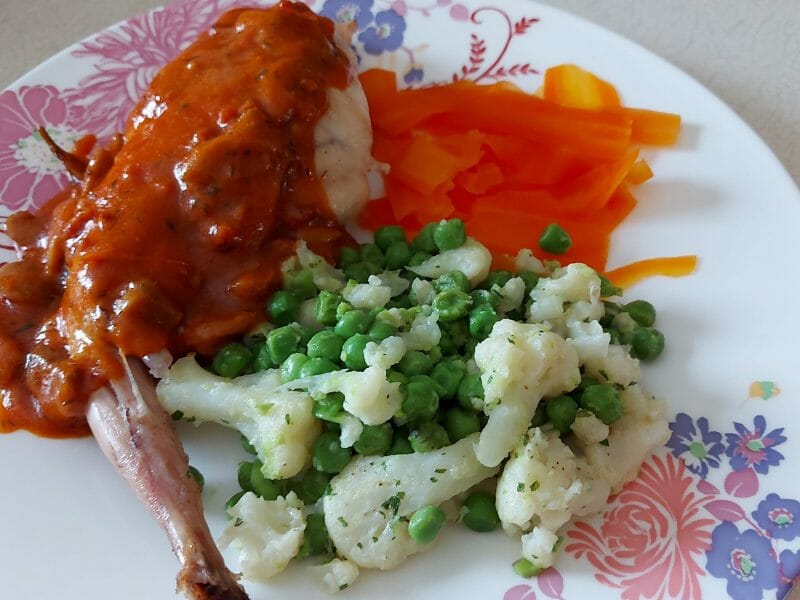 Cliquez pour zoomer ! Lapin sauce chasseur Thermomix par estel23