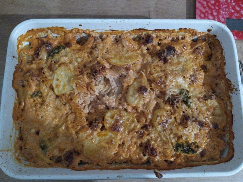 Cliquez pour zoomer ! Gratin de torsades aux merguez Thermomix par salam_76