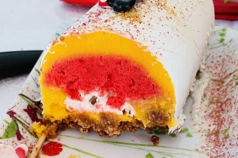 Cliquez pour zoomer ! Bûche glacée mangue et framboise Thermomix par florie_20