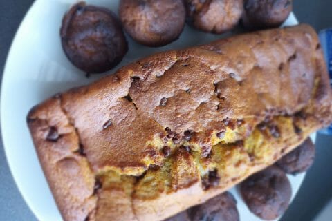 Cliquez pour zoomer ! Cake banane et pépites de chocolat Thermomix par Polyne_59 🌸