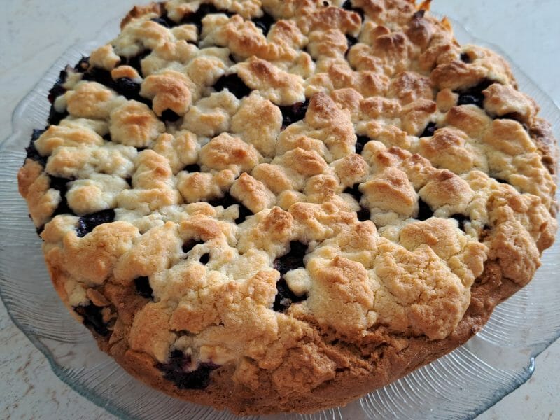 Cliquez pour zoomer ! Tarte aux myrtilles façon crumble Thermomix par csfefinou