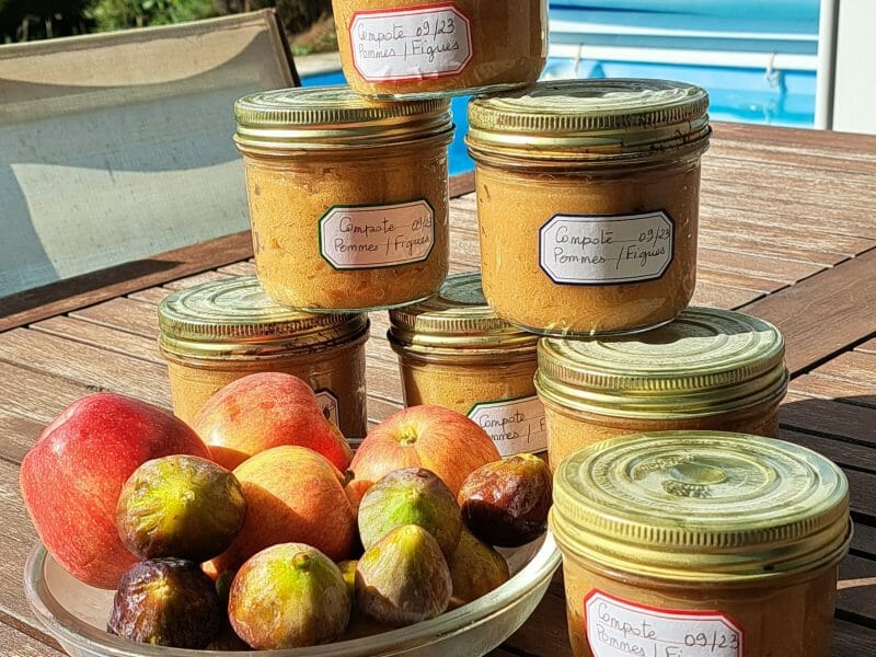 Compote pommes figues au Thermomix Cookomix