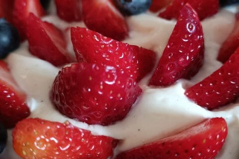 Cliquez pour zoomer ! Tarte aux fraises sans cuisson Thermomix par elodie-972