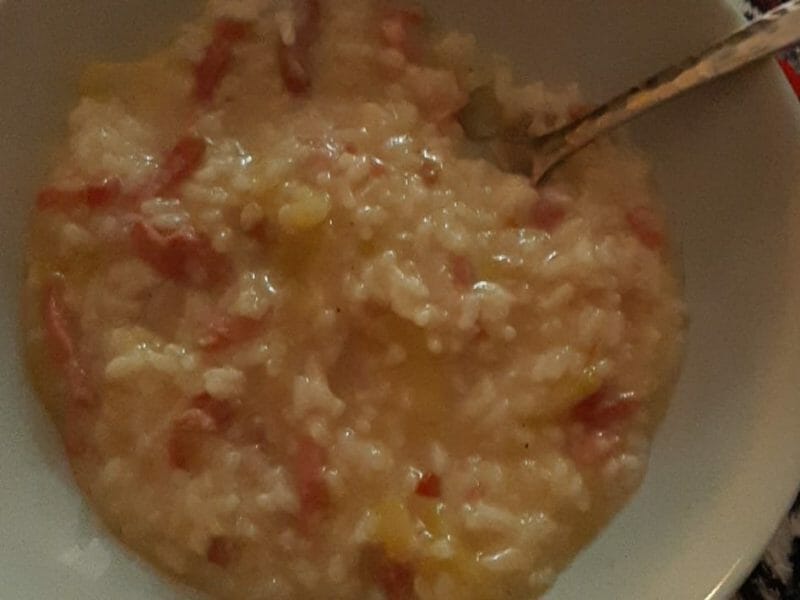 Cliquez pour zoomer ! Risotto poireaux et lardons Thermomix par cathy_235