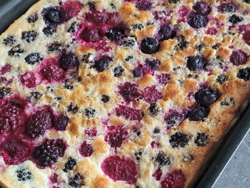 Cliquez pour zoomer ! Clafoutis aux mûres sauvages Thermomix par Nathentouraine