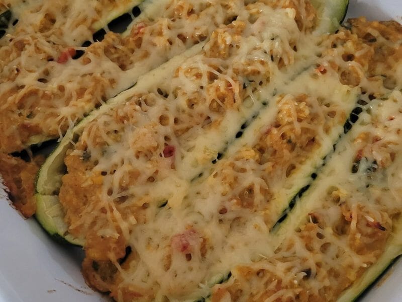 Cliquez pour zoomer ! Courgettes farcies au thon Thermomix par Nathentouraine