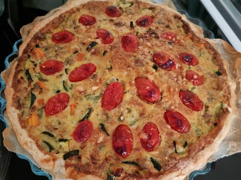 Cliquez pour zoomer ! Tarte au thon, tomate et moutarde Thermomix par catarina93