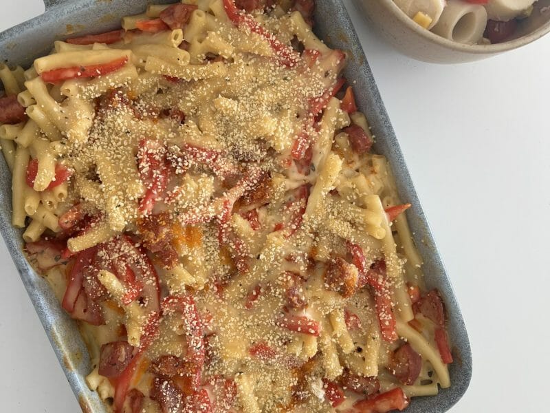 Cliquez pour zoomer ! Gratin de macaroni poivrons et chorizo Thermomix par vanillia_sky