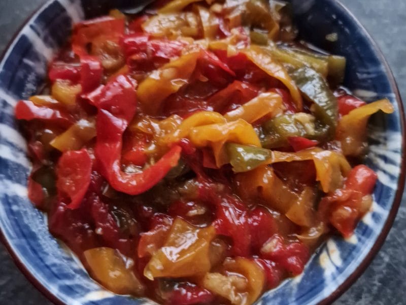 Cliquez pour zoomer ! Poivrons à l’aigre-douce Thermomix par mariepoppins77