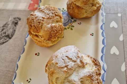 Cliquez pour zoomer ! Choux craquelin fraises chantilly Thermomix par mariepoppins77