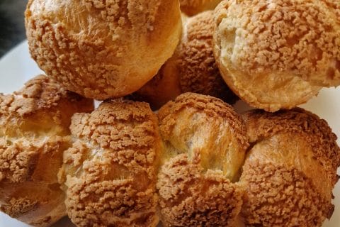 Cliquez pour zoomer ! Choux craquelin fraises chantilly Thermomix par mariepoppins77