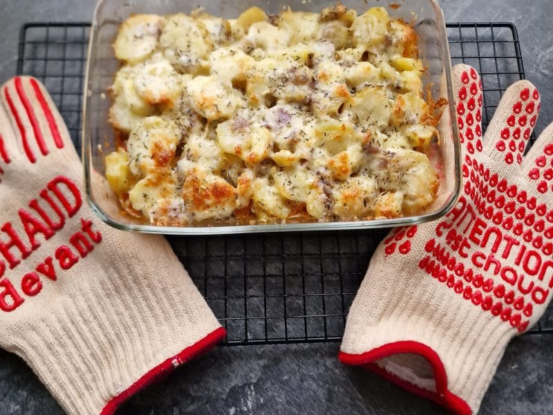 Cliquez pour zoomer ! Gratin de pommes de terre au chorizo Thermomix par mariepoppins77