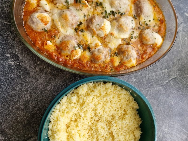 Cliquez pour zoomer ! Boulettes de viande sauce aux poivrons rouges Thermomix par mariepoppins77