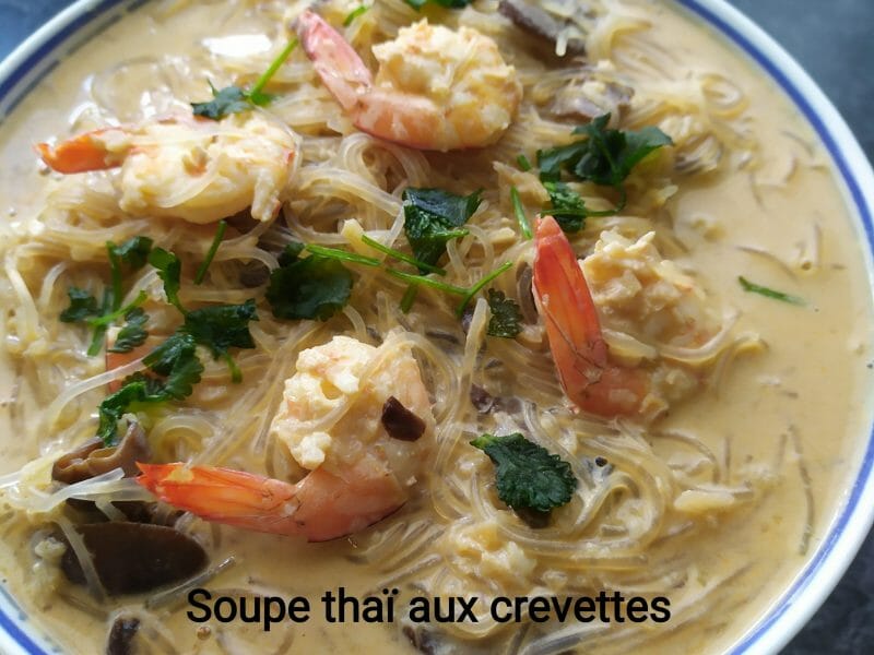 Cliquez pour zoomer ! Soupe thaï crevettes et lait de coco Thermomix par mariepoppins77