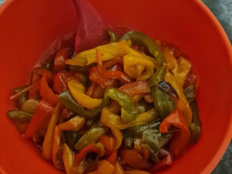 Cliquez pour zoomer ! Poivrons à l’aigre-douce Thermomix par mariepoppins77