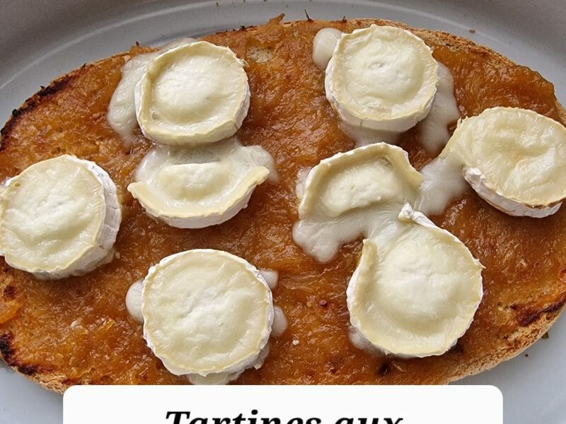 Cliquez pour zoomer ! Tartines échalotes et poires au chèvre Thermomix par mariepoppins77