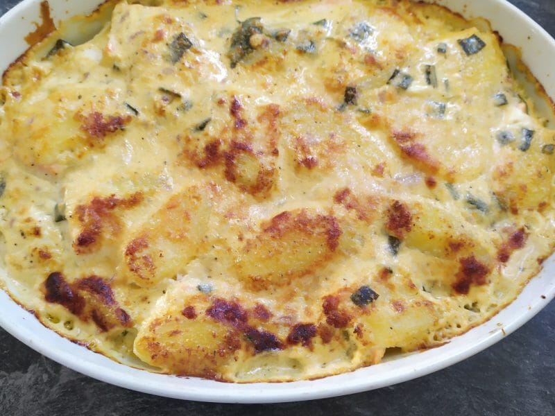 Cliquez pour zoomer ! Gratin aux deux saumons Thermomix par mariepoppins77