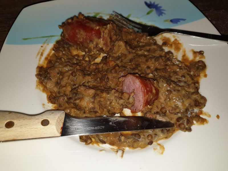 Cliquez pour zoomer ! Lentilles et ses saucisses Thermomix par lilip0p