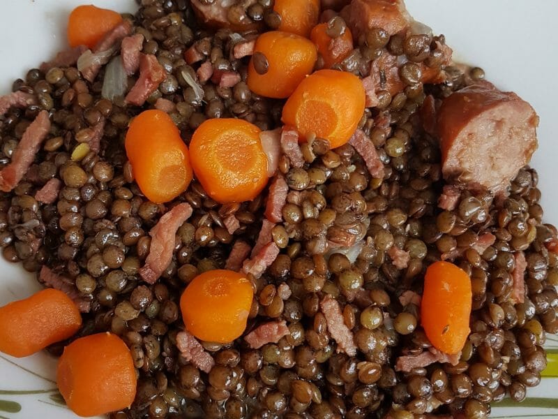 Cliquez pour zoomer ! Lentilles et ses saucisses Thermomix par Corinne95