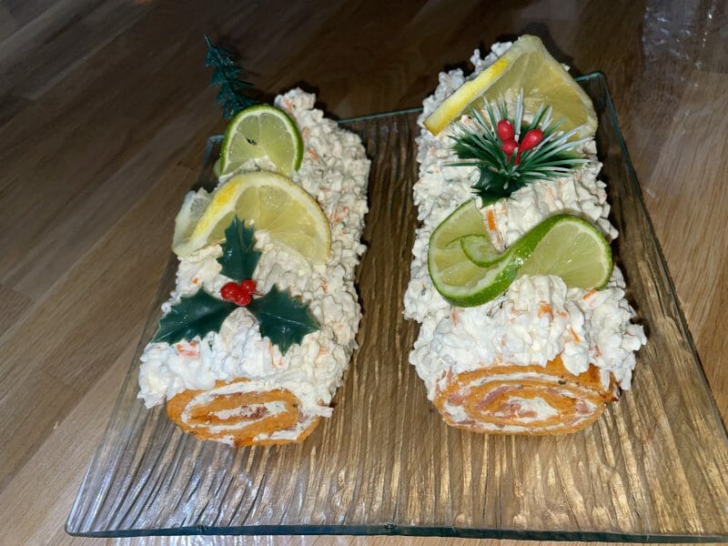 Cliquez pour zoomer ! Roulé à la tomate, saumon et fromage Thermomix par amandined31