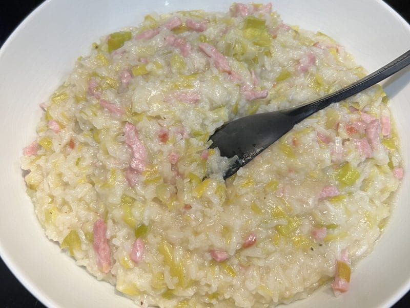 Cliquez pour zoomer ! Risotto poireaux et lardons Thermomix par hh76