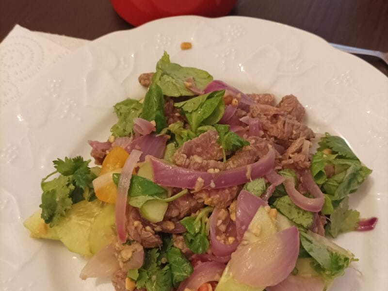 Cliquez pour zoomer ! Salade thaï au boeuf Thermomix par delph_91