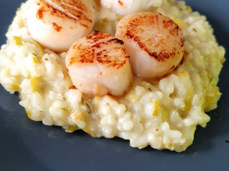 Cliquez pour zoomer ! Risotto aux Saint Jacques et poireaux Thermomix par valou05500