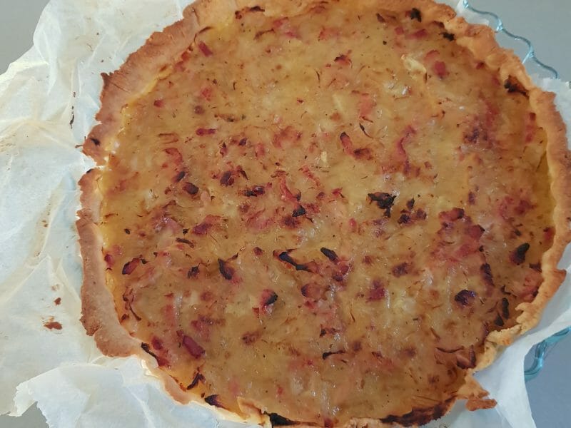 Cliquez pour zoomer ! Tarte aux oignons, lardons et moutarde douce Thermomix par nanoucheka64