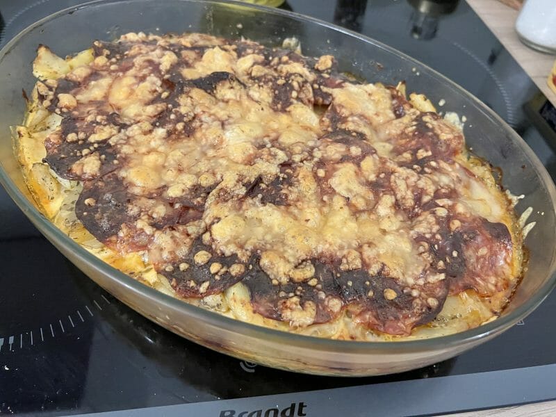 Cliquez pour zoomer ! Gratin de pommes de terre au chorizo Thermomix par poulpi13