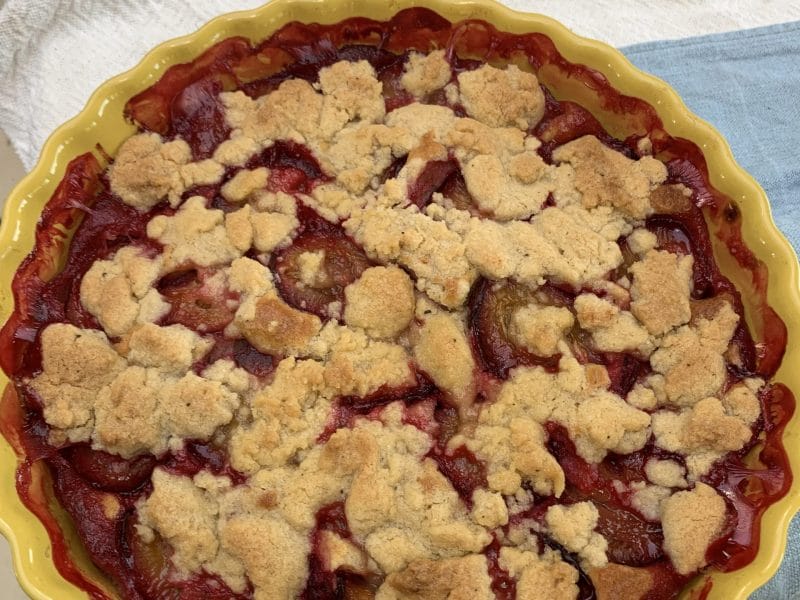 Cliquez pour zoomer ! Crumb cake aux prunes Thermomix par batman009