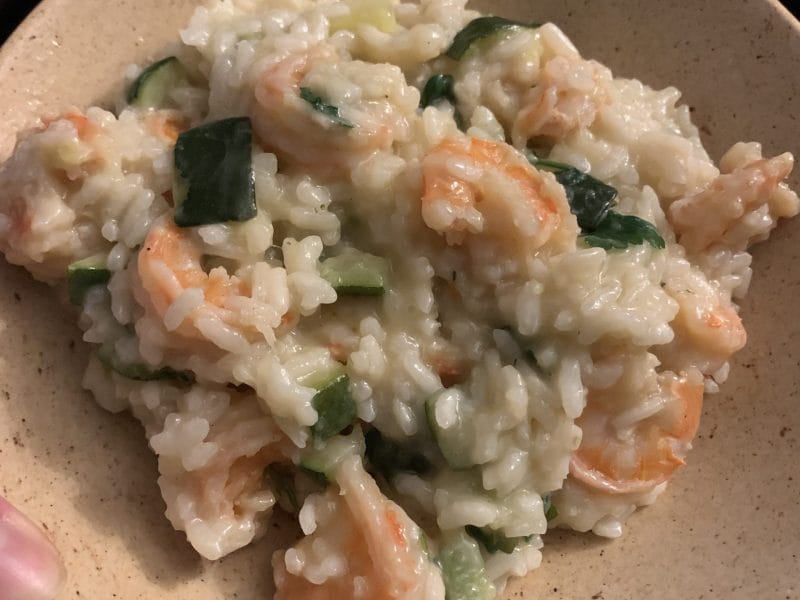 Cliquez pour zoomer ! Risotto courgettes et crevettes Thermomix par batman009