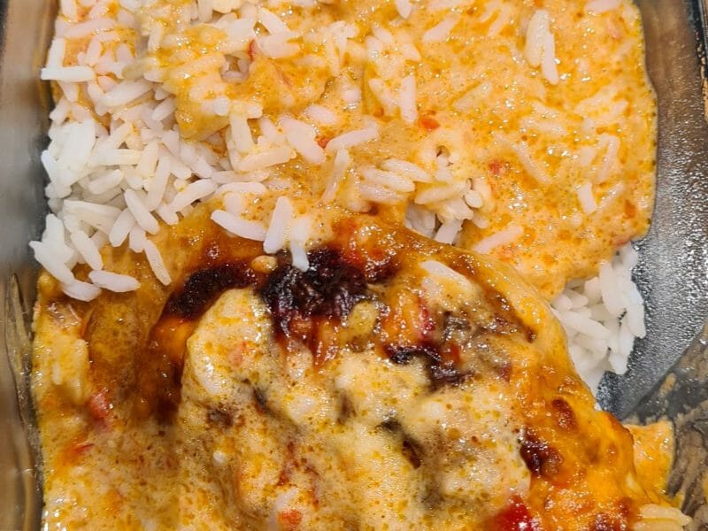 Cliquez pour zoomer ! Poulet à la crème de poivrons Thermomix par melissa_dpz