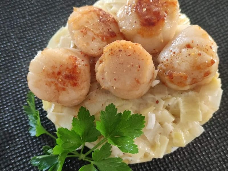 Cliquez pour zoomer ! Saint Jacques aux poireaux Thermomix par emmanuelle_279