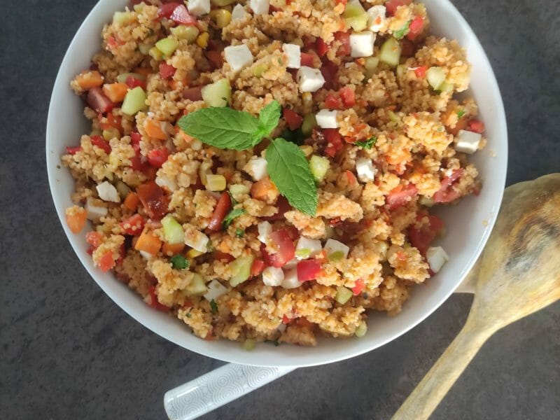 Cliquez pour zoomer ! Salade de couscous façon taboulé Thermomix par emmanuelle_279