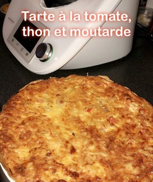 Cliquez pour zoomer ! Tarte au thon, tomate et moutarde Thermomix par Khaola