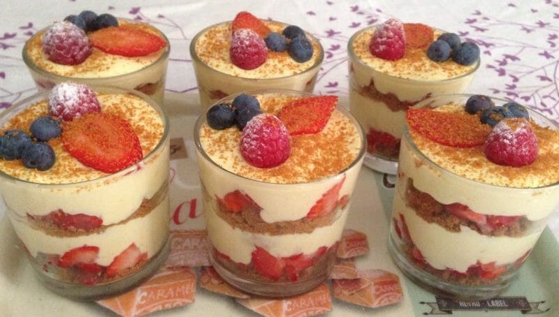 Cliquez pour zoomer ! Tiramisu aux framboises et spéculoos Thermomix par Valivalou