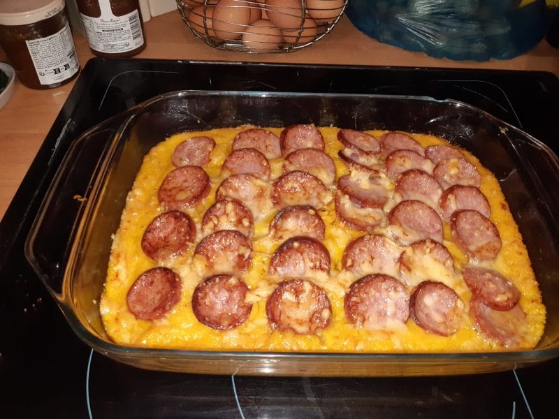 Cliquez pour zoomer ! Gratin de butternut à la saucisse de Montbéliard Thermomix par ngenay2
