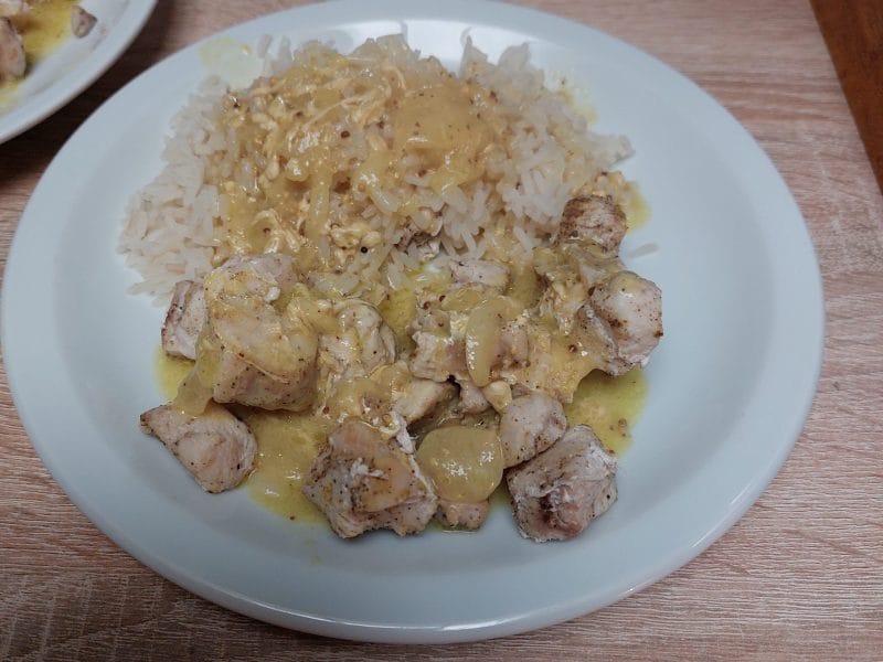 Cliquez pour zoomer ! Blancs de poulet sauce moutarde et curry Thermomix par li_29