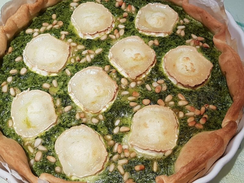 Cliquez pour zoomer ! Tarte épinards, saumon et chèvre Thermomix par Titivick