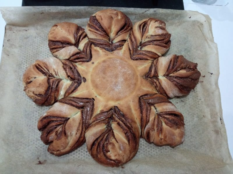 Cliquez pour zoomer ! Brioche étoilée au Nutella Thermomix par sterennetaudran