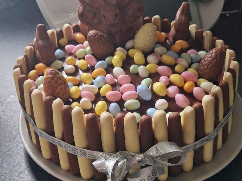 Cliquez pour zoomer ! Gâteau lapin de Pâques Thermomix par Mamie Bip