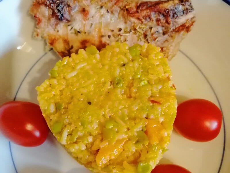 Cliquez pour zoomer ! Riz safrané aux petits légumes Thermomix par christine_428