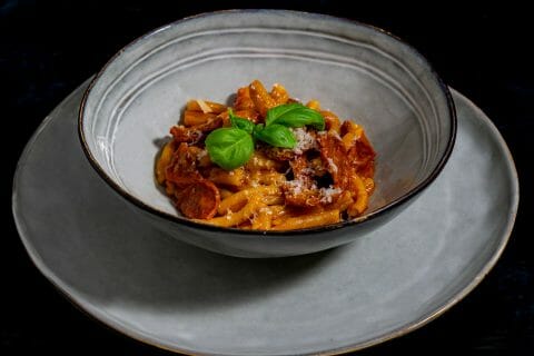 Cliquez pour zoomer ! Penne au chorizo Thermomix par silviagastronomia
