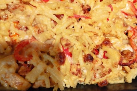 Cliquez pour zoomer ! Gratin de macaroni poivrons et chorizo Thermomix par prisca7