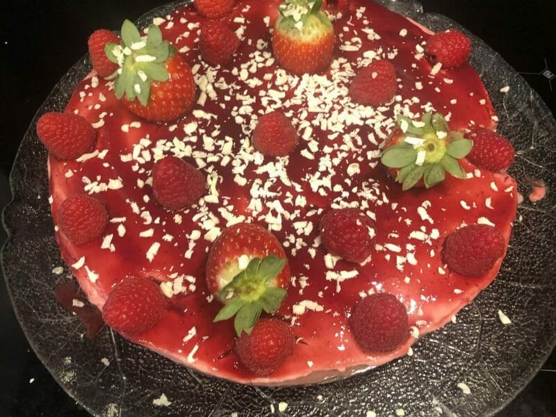 Cliquez pour zoomer ! Bavarois aux framboises Thermomix par Soumia73