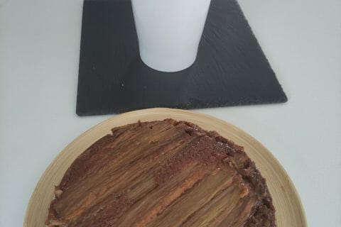 Cliquez pour zoomer ! Gâteau renversé à la rhubarbe et caramel au beurre salé Thermomix par Kris Tel 49