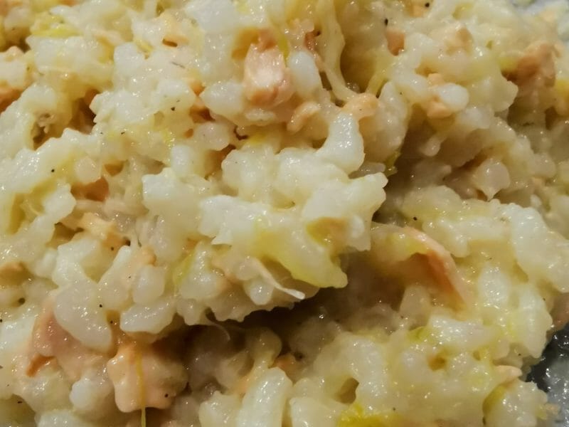 Cliquez pour zoomer ! Risotto poireaux et saumon fumé Thermomix par jennelr