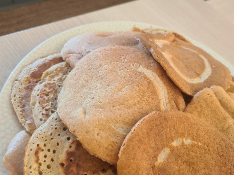 Cliquez pour zoomer ! Pancakes healthy flocons d’avoine et banane Thermomix par mumocha