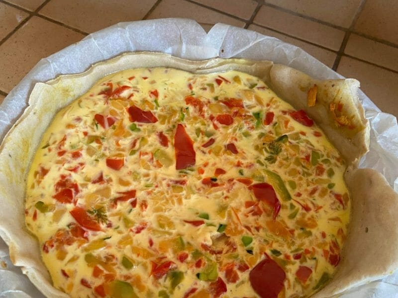 Cliquez pour zoomer ! Quiche poivrons et courgettes Thermomix par lonlax