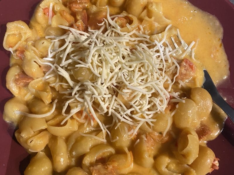 Cliquez pour zoomer ! Fusilli aux tomates et au chorizo Thermomix par Ymo